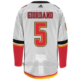 Män Ishockey Calgary Flames Tröja MARK GIORDANO 5 Adidas Vit Authentic
